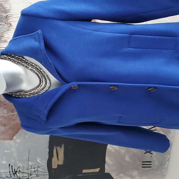 Lands'end Blue Polyester Coat Women 8P - Picture 3 of 12